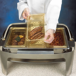 (6 szt.) CAMBRO | H - PAN™ - Żaroodporne pojemniki GN 1/3 - Bursztynowy - Głębokość 100 mm