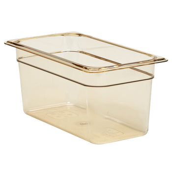 (6 szt.) CAMBRO | H-PAN™ - Żaroodporne pojemniki GN 1/3 - Bursztynowy - Głębokość 150 mm - Prime Gastro
