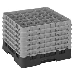 CAMBRO | CAMRACK® - kosz do mycia szklanek 1/1 z 6 przedłużkami - 500x500mm - 36 przegródek - Czarny