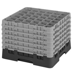 CAMBRO | CAMRACK® - kosz do mycia szklanek 1/1 z 6 przedłużkami - 500x500mm - 36 przegródek - Czarny