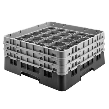 CAMBRO | CAMRACK® - kosz do mycia szklanek 1/1 z 2 przedłużkami - 500x500mm - 36 przegródek - Czarny - Prime Gastro