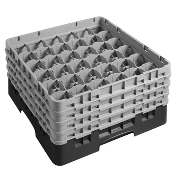 CAMBRO | CAMRACK® - kosz do mycia szklanek 1/1 - 36 przegródek - z 4 przedłużkami - 500x500mm - Czarny - Prime Gastro