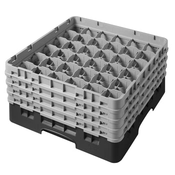 CAMBRO | CAMRACK® - kosz do mycia szklanek 1/1 - 36 przegródek - z 4 przedłużkami - 500x500mm - Czarny - Prime Gastro