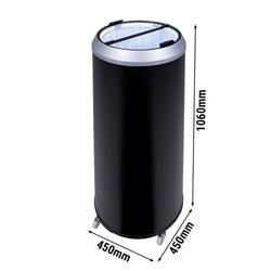 GASTRO - COOL | Chłodziarka imprezowa / pojemnik chłodniczy - 71 litrów - szklana pokrywa & kółka - czarna