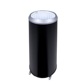 GASTRO-COOL | Chłodziarka imprezowa / pojemnik chłodniczy - 71 litrów - szklana pokrywa & kółka - czarna - Prime Gastro