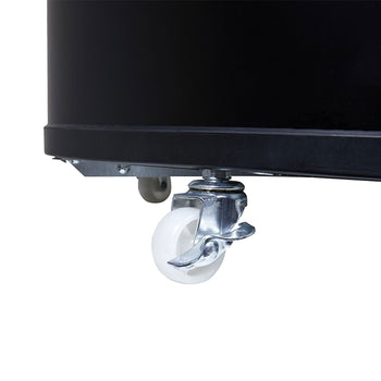 GASTRO-COOL | Chłodziarka imprezowa / pojemnik chłodniczy - 71 litrów - szklana pokrywa & kółka - czarna - Prime Gastro