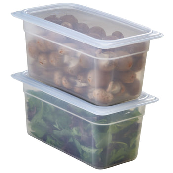 (6 sztuk) CAMBRO | Pojemniki GN z polipropylenu 1/4 - mleczne - wysokość: 100 mm - Prime Gastro