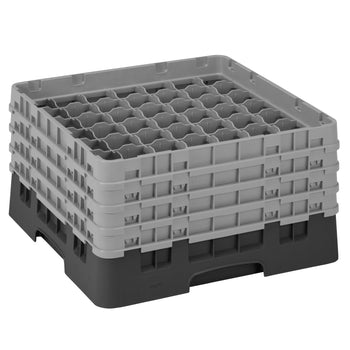 CAMBRO | CAMRACK® - kosz do mycia szklanek 1/1 - 49 przegródek - z 4 przedłużkami - 500x500mm - Czarny - Prime Gastro