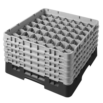 CAMBRO | CAMRACK® - kosz do mycia szklanek 1/1 - 49 przegródek - z 5 przedłużkami - 500x500mm - Czarny - Prime Gastro