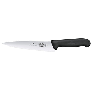 VICTORINOX | FIBROX - Nóż szefa kuchni z ząbkowaną krawędzią - Ostrze: 190 mm - Prime Gastro