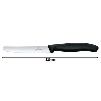 VICTORINOX | SWISS CLASSIC - Nóż do pomidorów i nóż stołowy z ząbkowaną krawędzią - Ostrze: 110 mm - 6 szt. - Prime Gastro