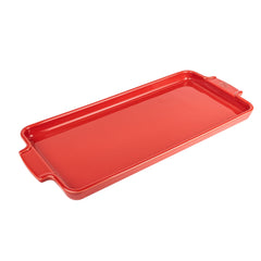 (3 pieces) PEUGEOT | APPOLIA - Ceramic serving plate - Red - 400mm