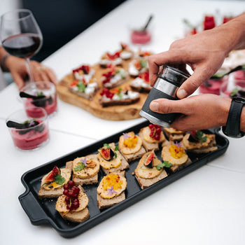 (3 sztuki) PEUGEOT | APPOLIA - Ceramiczny talerz do serwowania - Szary łupek - 400 mm - Prime Gastro