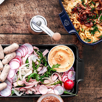 (3 sztuki) PEUGEOT | APPOLIA - Ceramiczny talerz do serwowania - Szary łupek - 400 mm - Prime Gastro