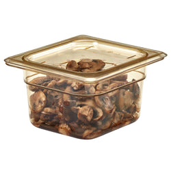 (6 szt.) CAMBRO | H - PAN™ - Żaroodporne płaskie pokrywki GN 1/6 - Bursztynowe