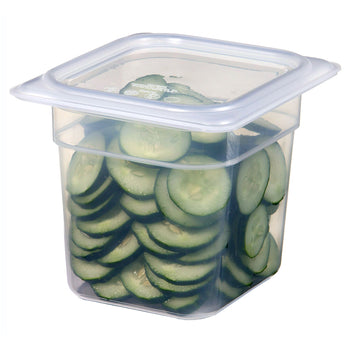 (6 sztuk) CAMBRO | Pokrywa polipropylenowa GN 1/6 – hermetyczna – mleczna - Prime Gastro