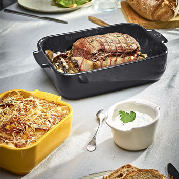 (6 sztuk) PEUGEOT | APPOLIA - Naczynie ceramiczne do zapiekania - prostokątne - łupkowo-szare - 220mm - Prime Gastro