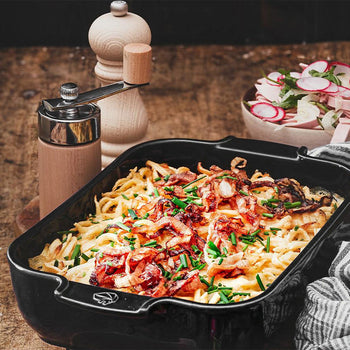 (6 sztuk) PEUGEOT | APPOLIA - Naczynie ceramiczne do zapiekania - prostokątne - satynowa czerń - 220mm - Prime Gastro