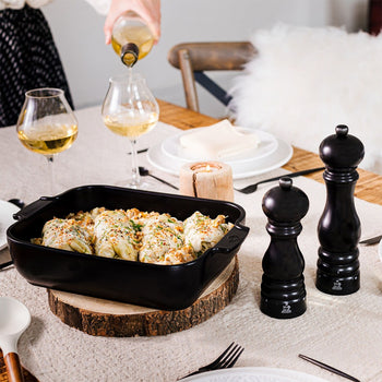 (6 sztuk) PEUGEOT | APPOLIA - Naczynie ceramiczne do zapiekania - prostokątne - satynowa czerń - 220mm - Prime Gastro