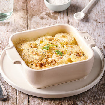 (6 sztuk) PEUGEOT | APPOLIA - Naczynie ceramiczne do zapiekania - kwadratowe - ecru - 180mm - Prime Gastro