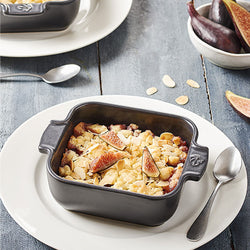 (6 sztuk) PEUGEOT | APPOLIA - Naczynie ceramiczne do zapiekania - kwadratowe - łupkowo - szare - 180mm