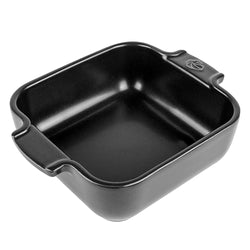 (6 sztuk) PEUGEOT | APPOLIA - Naczynie ceramiczne do zapiekania - kwadratowe - satynowe czarne - 180mm