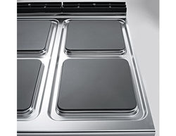 Elektryczna Kuchenka - 14 kW - 4 Płyty kwadratowe - włącznie z piekarnikiem elektrycznym statycznym - 7,5 kW