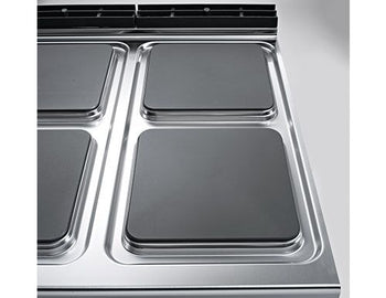 Elektryczna Kuchenka - 14 kW - 4 Płyty kwadratowe- włącznie z piekarnikiem elektrycznym statycznym - 7,5 kW - Prime Gastro