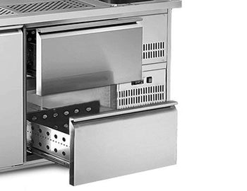 Szafka szufladowa do barowego stołu chłodniczego - składająca się z: 2x 1/2 - Prime Gastro