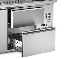 Szafka szufladowa do barowego stołu chłodniczego - składająca się z: 2/5 & 3/5