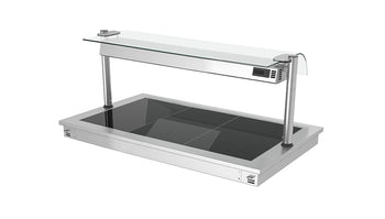 Płyta grzewcza wbudowana - 1,1m - 3x GN 1/1 - ze szklaną ochroną przed kaszlem - Prime Gastro