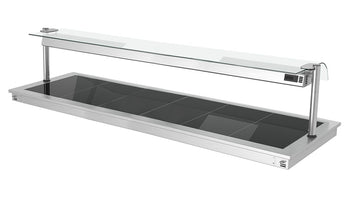 Płyta grzewcza wbudowana - 2,1m - 6x GN 1/1 - ze szklaną ochroną przed kaszlem - Prime Gastro