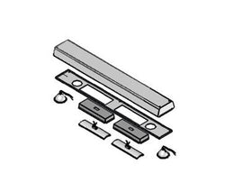Oświetlenie halogenowe do szklanej osłony kaszowej - zestaw - GN 1/1 - 2110x100mm - Wysokość: 50mm - kompatybilny z BA216, WA216