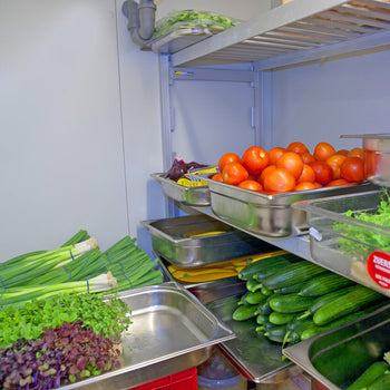 Komora mroźnicza ze stali nierdzewnej - 2100x1200mm - 3,16m³ - włącznie z agregatem mroźniczym i kurtyną lamelową - Prime Gastro