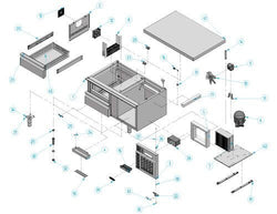 Podstawa chłodnicza PREMIUM PLUS - 1000 mm - 100 litrów - 2 szuflady