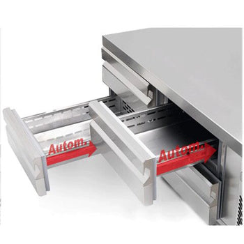 Podstawa chłodnicza PREMIUM PLUS - 1400 mm - 190 litrów - 4 szuflady - Prime Gastro