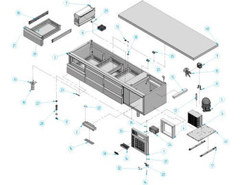 Podstawa chłodnicza Premium PLUS - 2000 mm - 310 litrów - 6 szuflad - Prime Gastro
