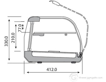 Witryna chłodnicza - Tapas Premium PLUS - 4x GN 1/3 - z szybą pośrednią - Prime Gastro