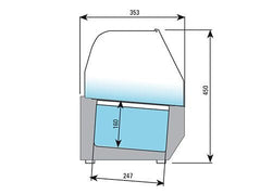 Witryna chłodnicza nadstawna PREMIUM PLUS - 1733x353mm - 7x GN 1/4
