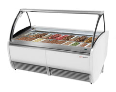 Ice cream counter - Leo - 1960 mm - with LED lighting - for 20 5 L containers - White