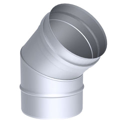Rura kątowa - sztywna 45 ° - ze stali nierdzewnej - Ø 200 mm