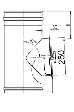 Gładka rurka czyszcząca okrągła - ze stali nierdzewnej - Ø 450 mm