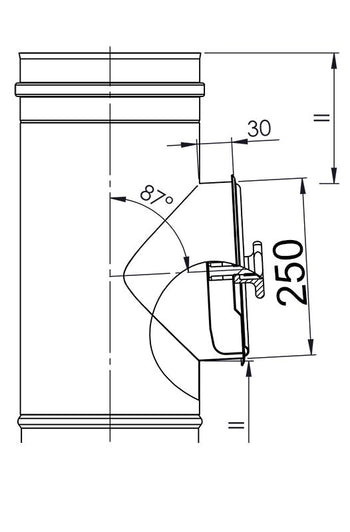 Gładka rurka czyszcząca okrągła - ze stali nierdzewnej - Ø 450 mm - Prime Gastro