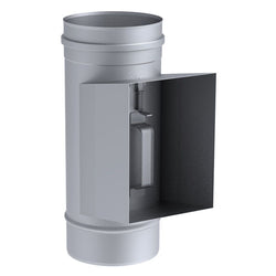 Gładka rurka czyszcząca z skrzynką i pokrywką - ze stali nierdzewnej - Ø 250 mm