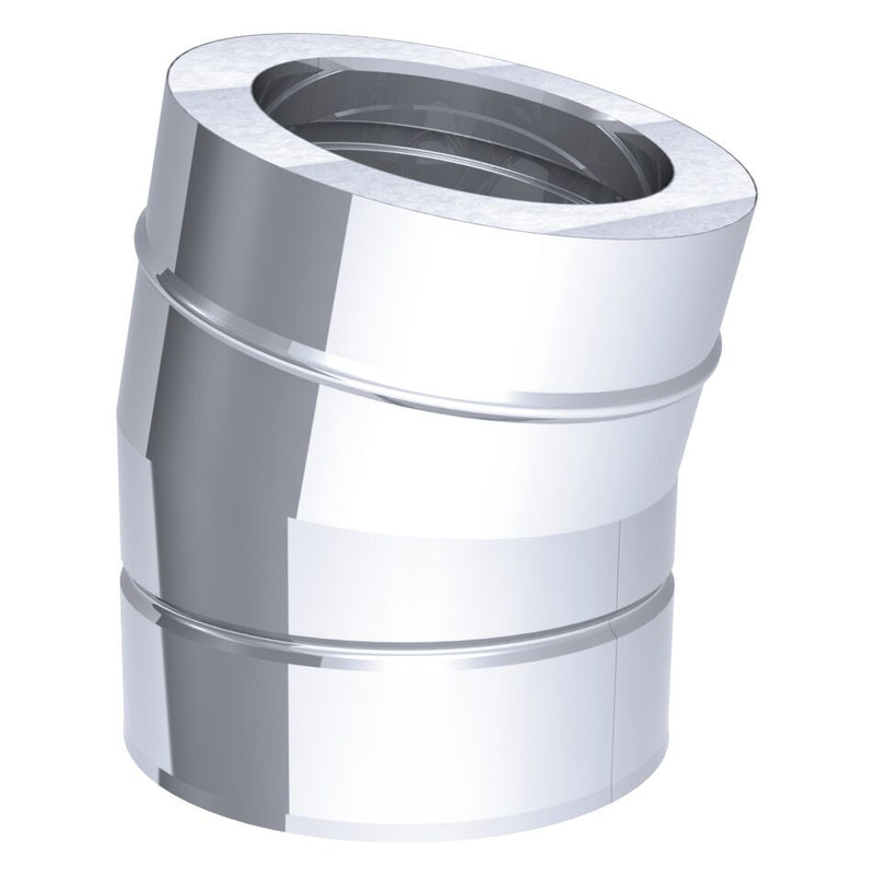 Rura kątowa - sztywna 15° - ze stali nierdzewnej - Ø 400 mm