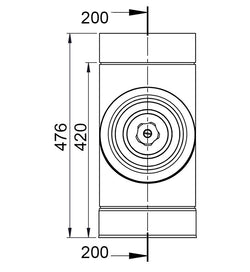 Gładka rurka czyszcząca okrągła - ze stali nierdzewnej - Ø 400 mm