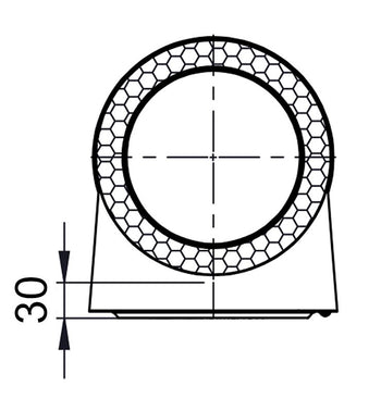 Gładka rurka czyszcząca z skrzynką - ze stali nierdzewnej - Ø 350 mm - Prime Gastro
