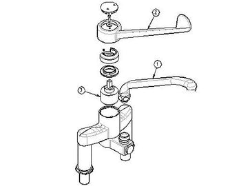 Kran mieszający 4000 z dwoma otworami - Prime Gastro