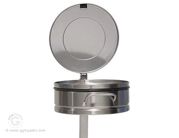 Uchwyt na worek na śmieci - Ø 350 mm - z pedałem nożnym - stal nierdzewna - Prime Gastro