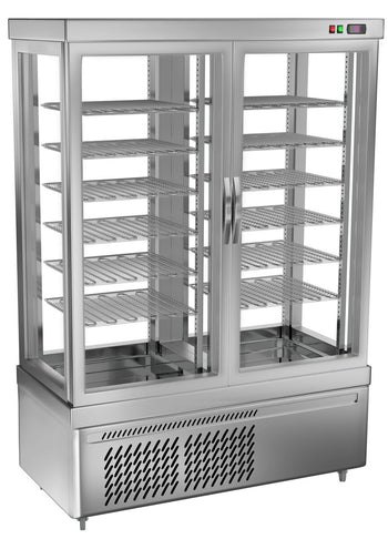 Witryna mroźnicza panoramiczna - 935 litrów - 1320 mm - 12 półek - srebrna - Prime Gastro
